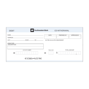 DEBIT CD Withdrawal