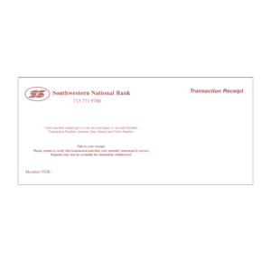 Customer Receipt (Transaction)