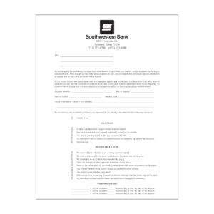 Notice of Availability, 2 Part